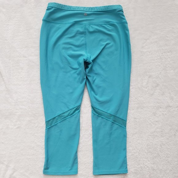 LAYER 8 QWICK DRY Mid Rise Blue Capri Yoga Pants SZ S - Picture 4 of 10